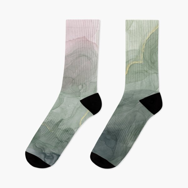 Item preview, Abstract ink in pink and green with metallic accents designed and sold by Quick Brown Fox Canada.