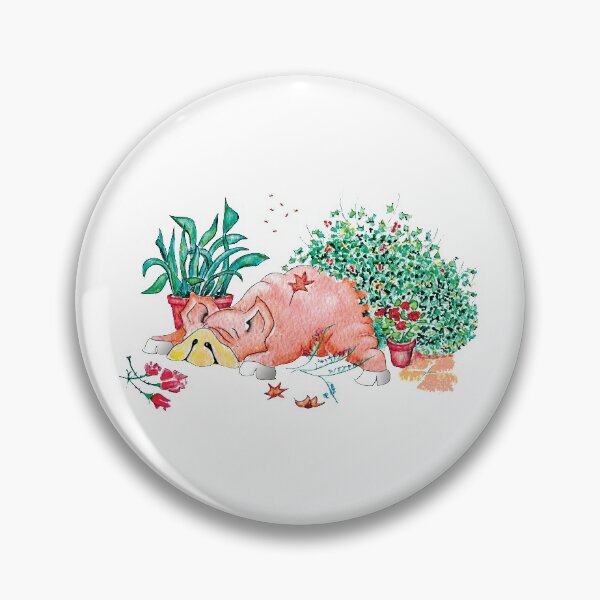 Item preview, Pig, holly and roses designed and sold by Royisaacs.