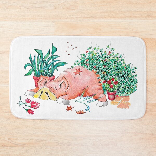 Item preview, Pig, holly and roses designed and sold by Royisaacs.