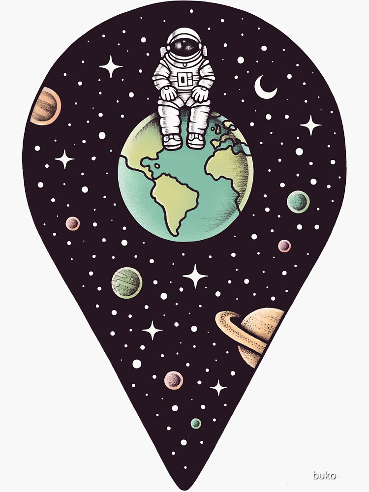 Discover You are here astronaut Sticker