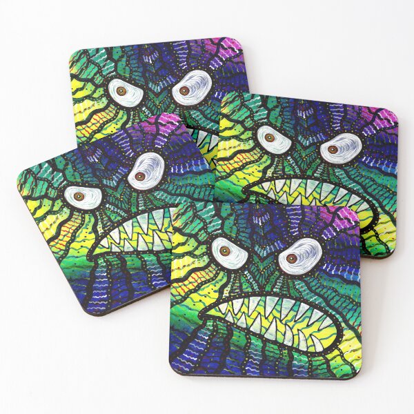 Item preview, Angry Moody Monster Face designed and sold by Dinalevinart.