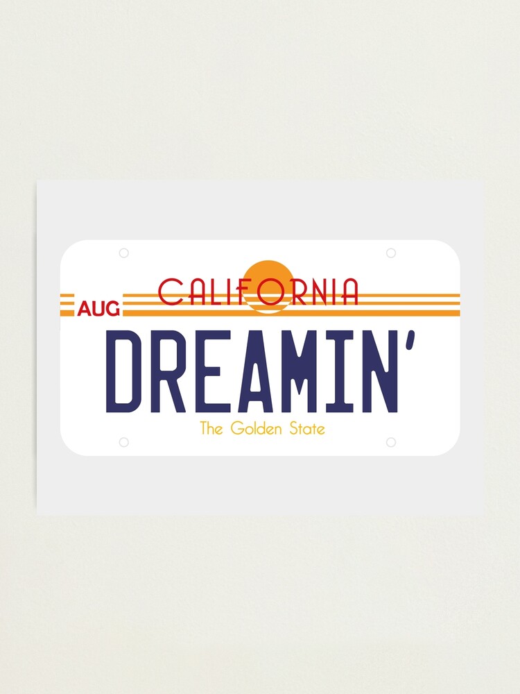 California Dreamin' License Plate