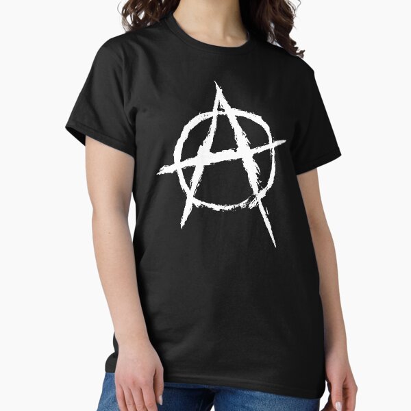 Artikel-Vorschau von Anarchie-Symbol in Weiß, designt und verkauft von Death Rock Tee.