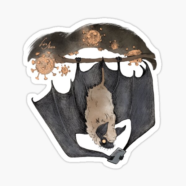 Coronavirus Fledermaus Sticker