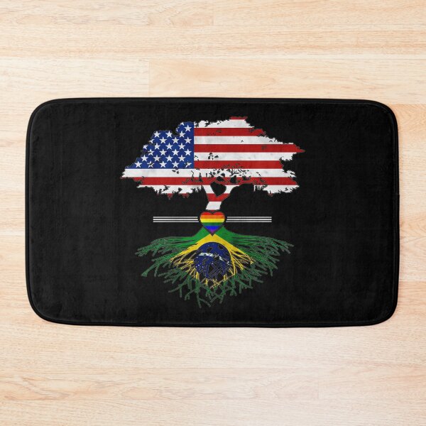 Item preview, American Grown Brazilian Roots Gay Heart LGBT Pride designed and sold by Patrick Hiller.