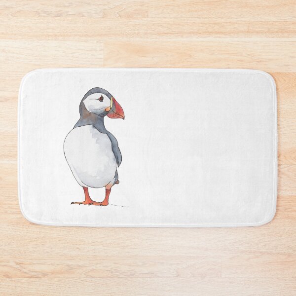 Item preview, Little puffin friend - illustration in pen and watercolors designed and sold by kittyvdheuvel.