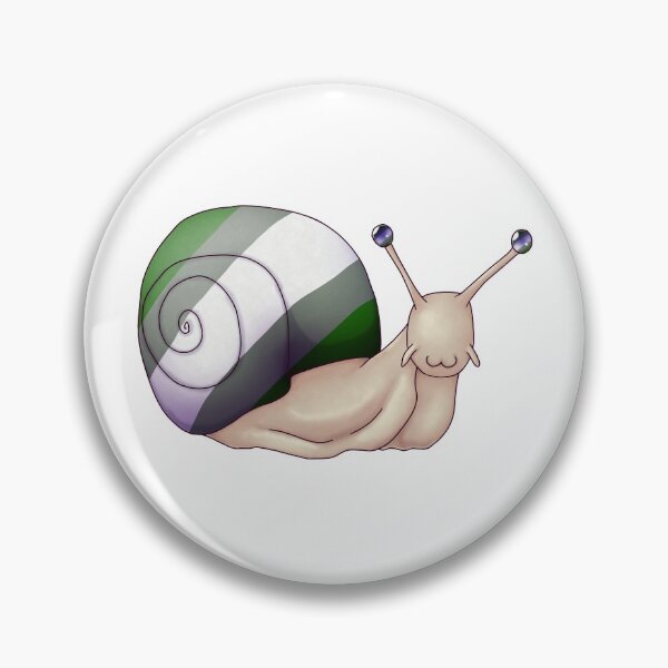 Item preview, Gray Aromantic Pride Snail designed and sold by PrideSnails.