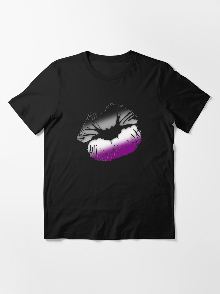 Alternate view of Asexual Pride Big Kissing Lips Essential T-Shirt