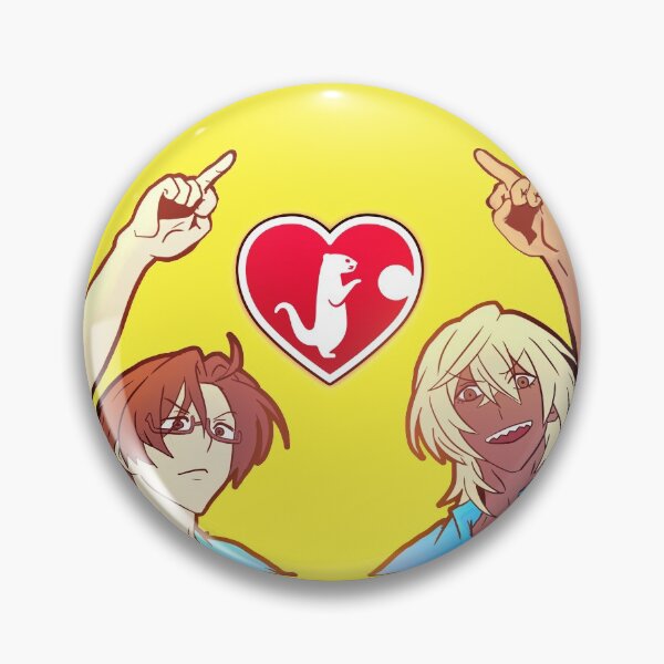 Item preview, Reo and Mabu giving everyone the finger pin designed and sold by angsty-angst.