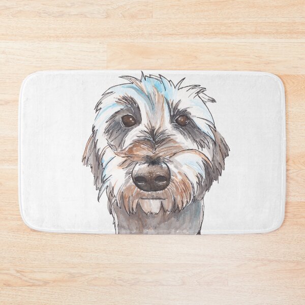 Item preview, Does my hair look good? Dog portrait illustration in watercolors designed and sold by kittyvdheuvel.