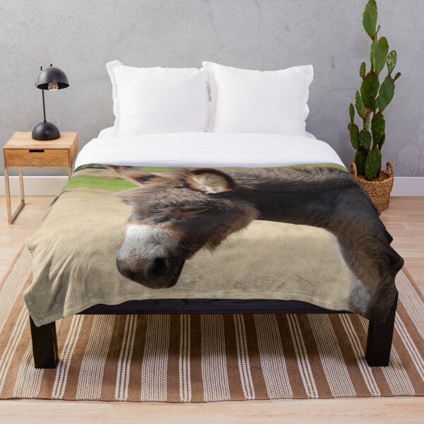 Donkey Throw Blankets Redbubble
