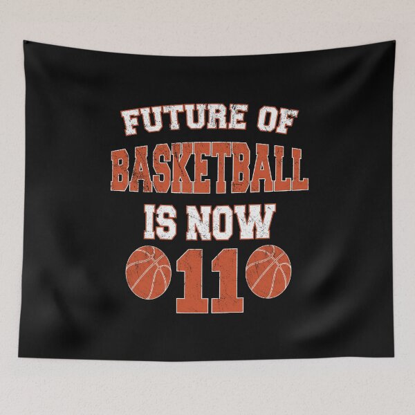 Item preview, Future Of Basketball Is Now 11 - Kids 11th Birthday Baller print designed and sold by Grabitees.