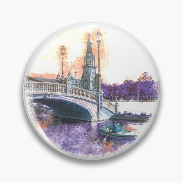 Item preview, Plaza España - Sevilla Minimalist Watercolour Design  designed and sold by Tropical Blood.
