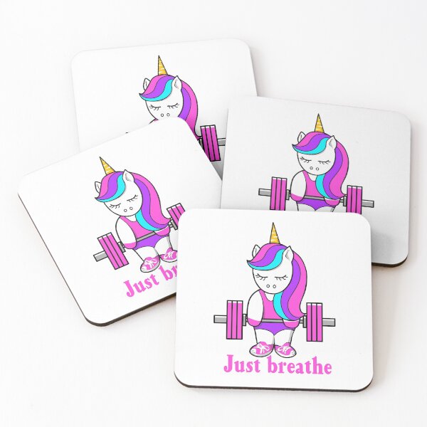 Item preview, Just Breathe/ Unicorn weightlifting  designed and sold by Tim Addison.