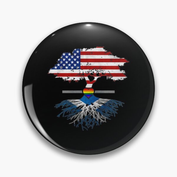 Item preview, American Grown Scottish Roots Gay Heart LGBT Pride designed and sold by Patrick Hiller.