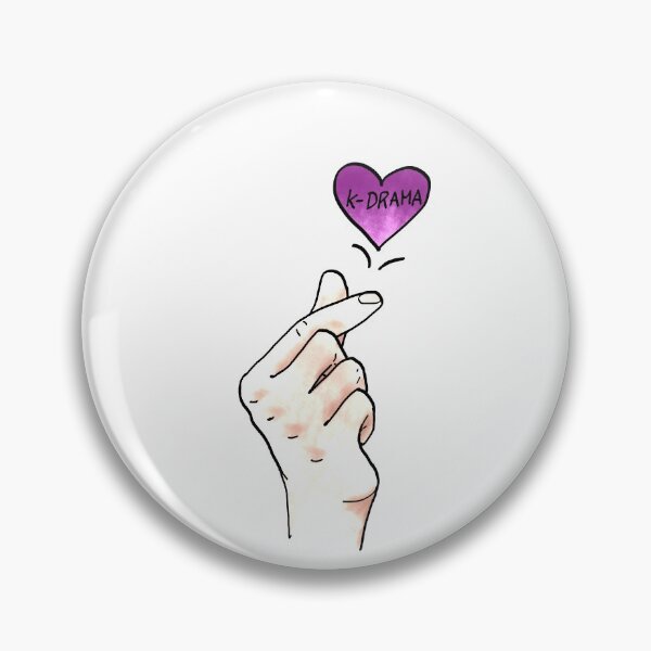 Item preview, I heart K-drama. Kdrama Finger Heart. Korean drama fans.  designed and sold by MultiFandomFan.