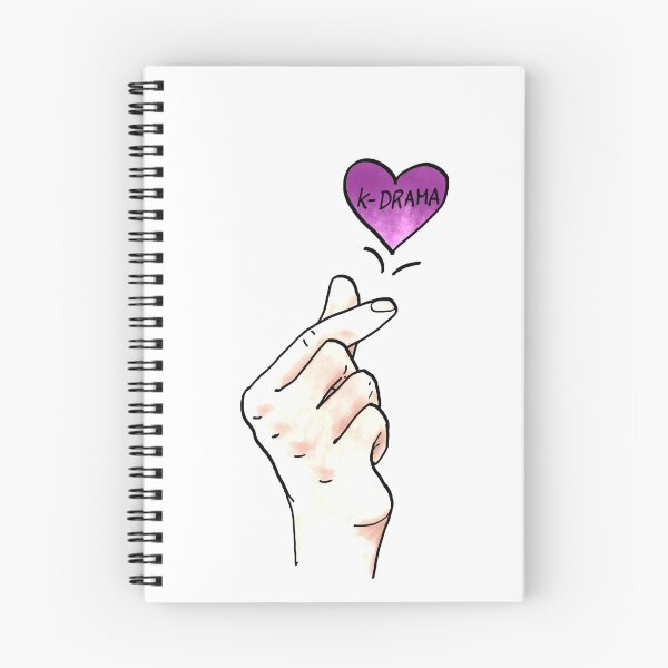 Item preview, I heart K-drama. Kdrama Finger Heart. Korean drama fans.  designed and sold by MultiFandomFan.