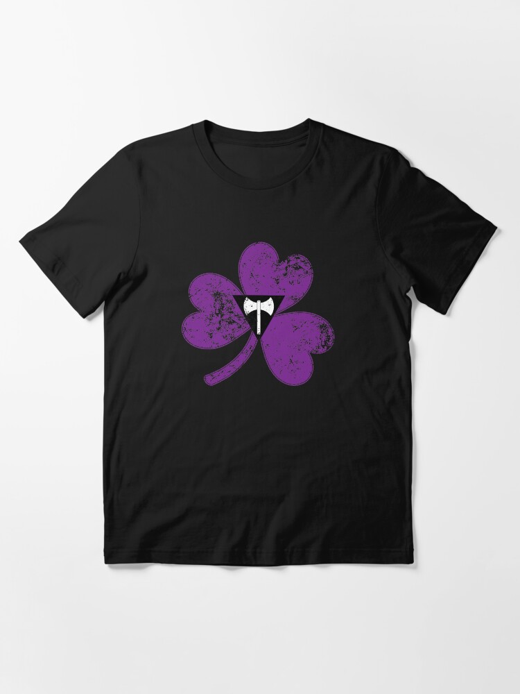 Alternate view of Lesbian Labrys Shamrock Pride Flag Essential T-Shirt
