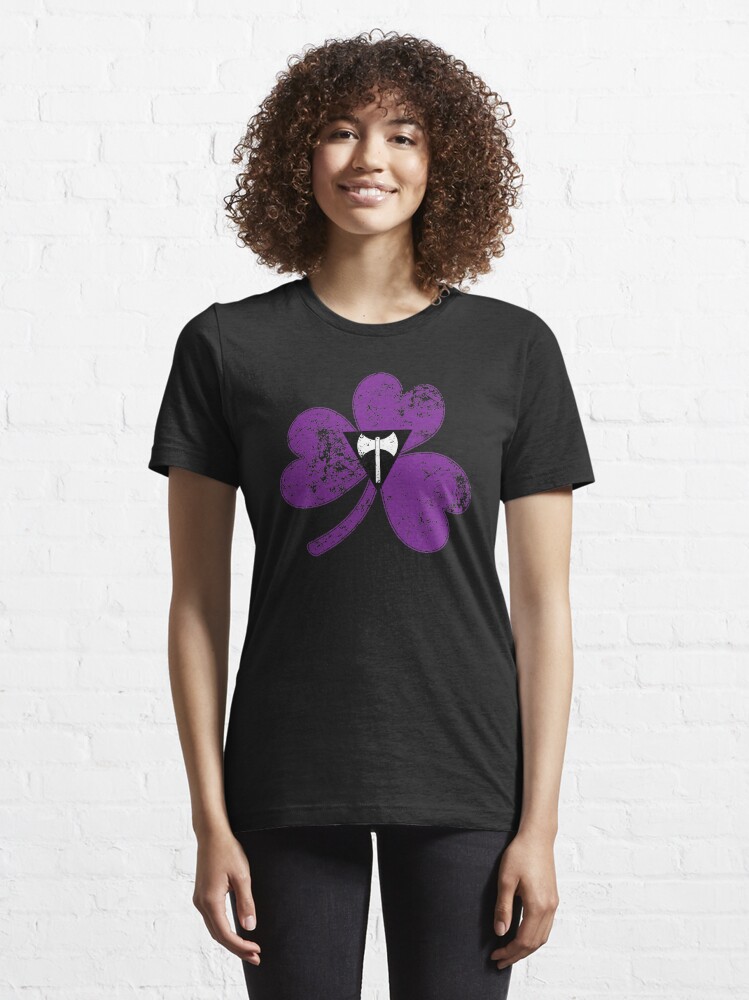 Alternate view of Lesbian Labrys Shamrock Pride Flag Essential T-Shirt