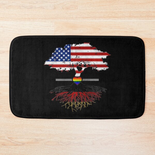 Item preview, American Grown German Roots Gay Heart LGBT Pride designed and sold by Patrick Hiller.