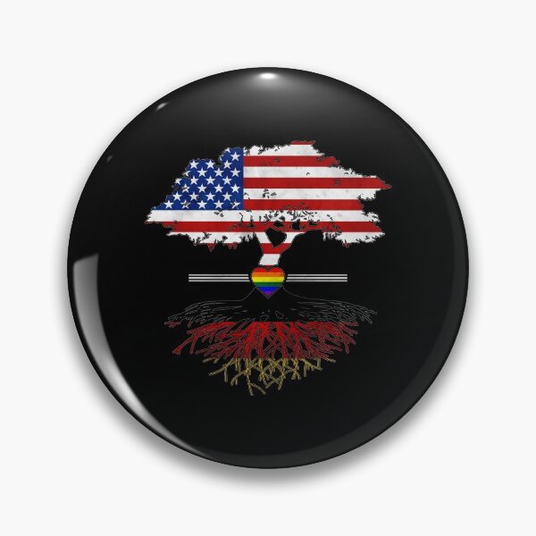 Item preview, American Grown German Roots Gay Heart LGBT Pride designed and sold by Patrick Hiller.