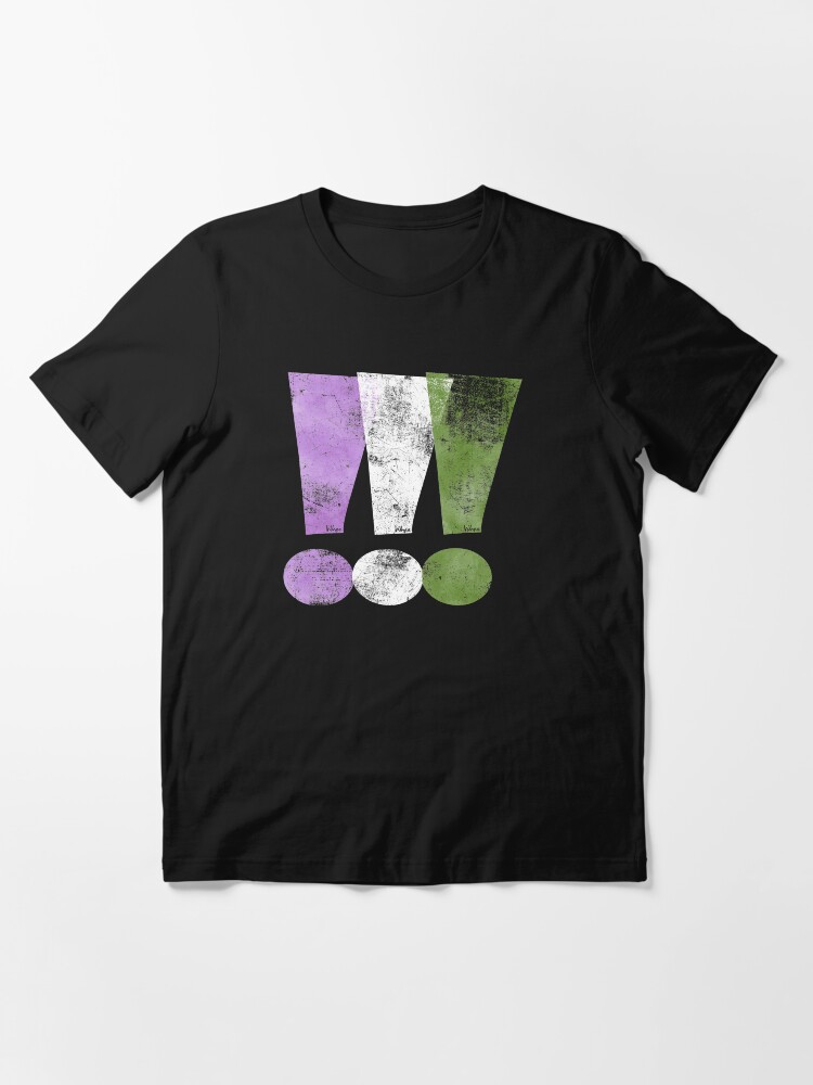 Alternate view of Genderqueer Pride Exclamation Points Essential T-Shirt