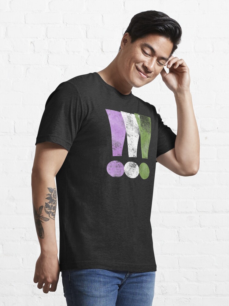 Alternate view of Genderqueer Pride Exclamation Points Essential T-Shirt