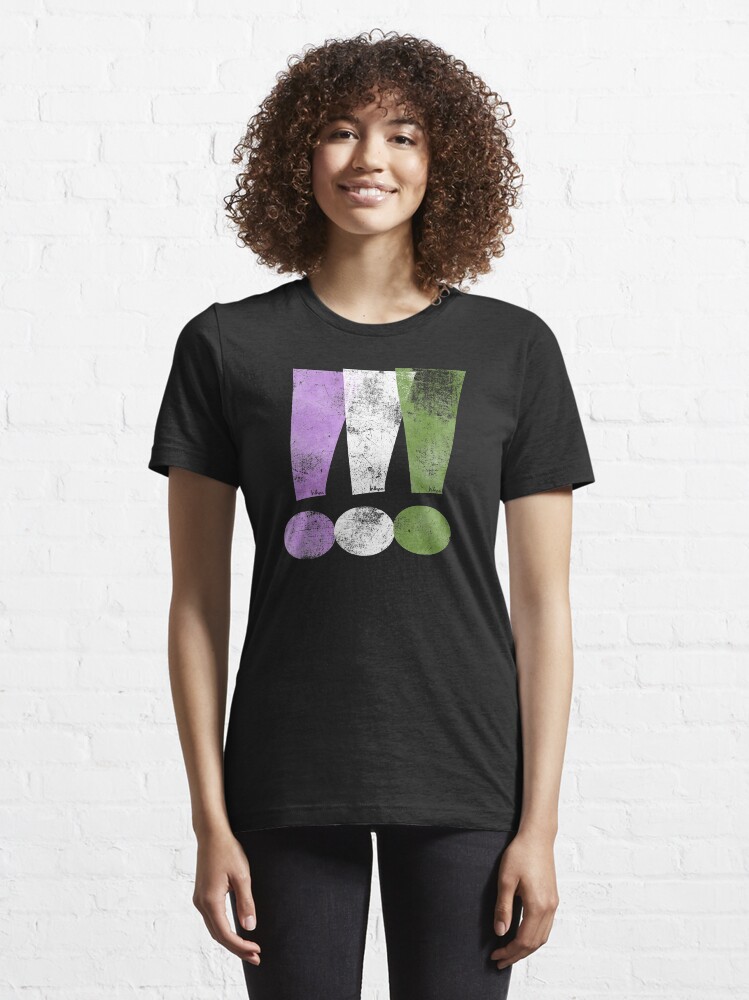 Alternate view of Genderqueer Pride Exclamation Points Essential T-Shirt