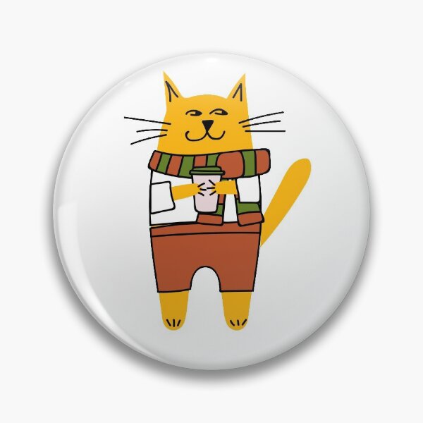 Item preview, Cat drinking take-away coffee designed and sold by leffka.