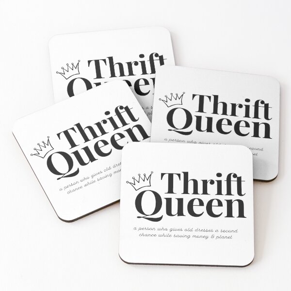 Item preview, "THRIFT QUEEN" for thrifter ( Black Types ) designed and sold by bohovibes.