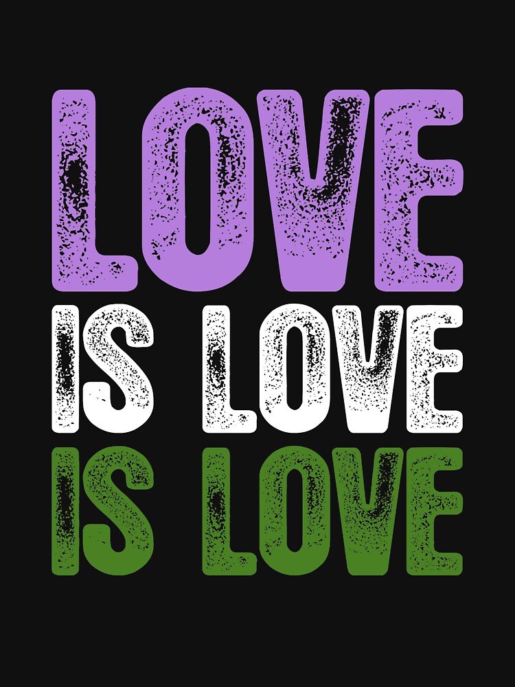 Genderqueer Pride Love is Love is Love by valador