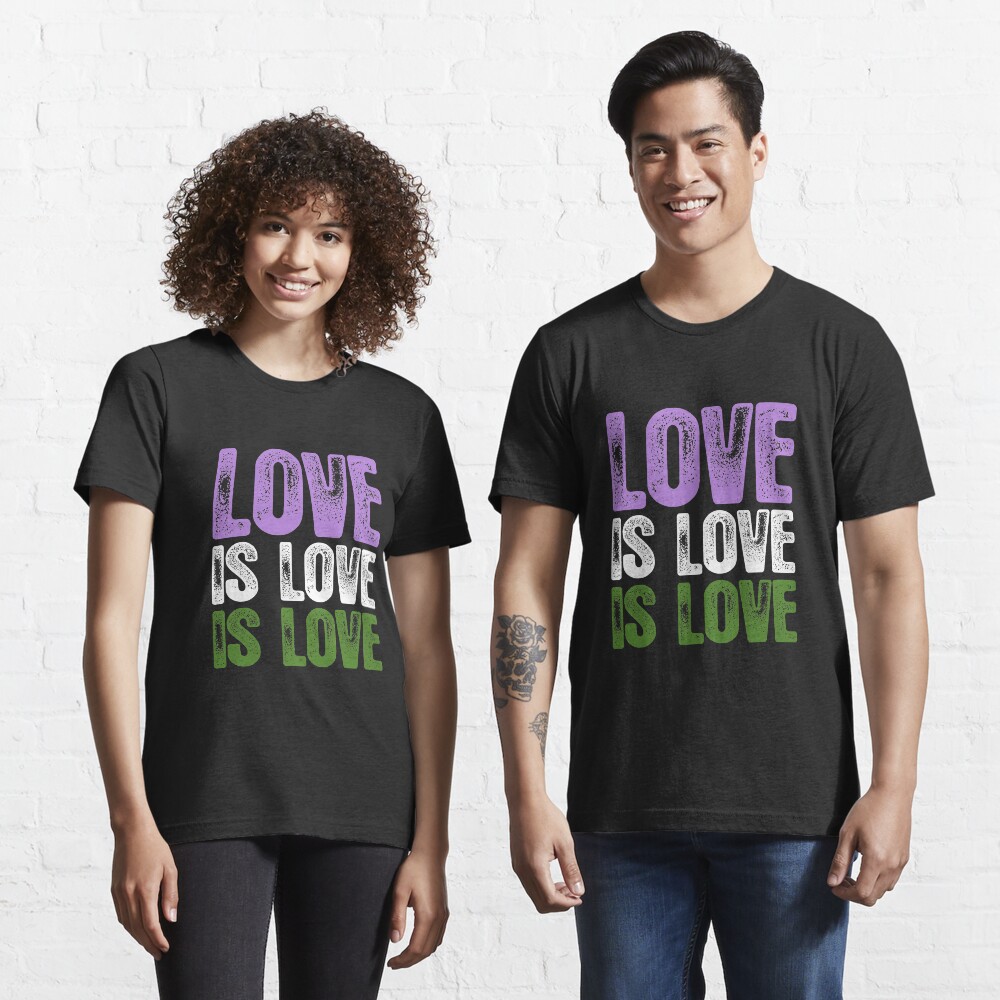 Genderqueer Pride Love is Love is Love Essential T-Shirt