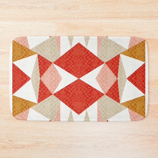 Item preview, Faux-Textured Mid Mod Geo Red designed and sold by susycosta.
