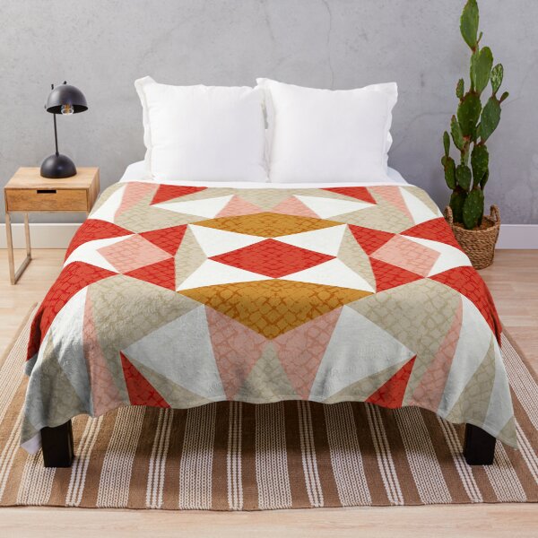 Item preview, Faux-Textured Mid Mod Geo Red designed and sold by susycosta.