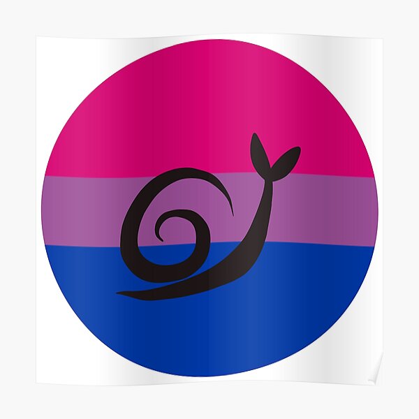 "Bisexual Minimalist Pride Snail Logo" Poster by PrideSnails | Redbubble