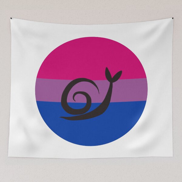 Item preview, Bisexual Minimalist Pride Snail Logo designed and sold by PrideSnails.