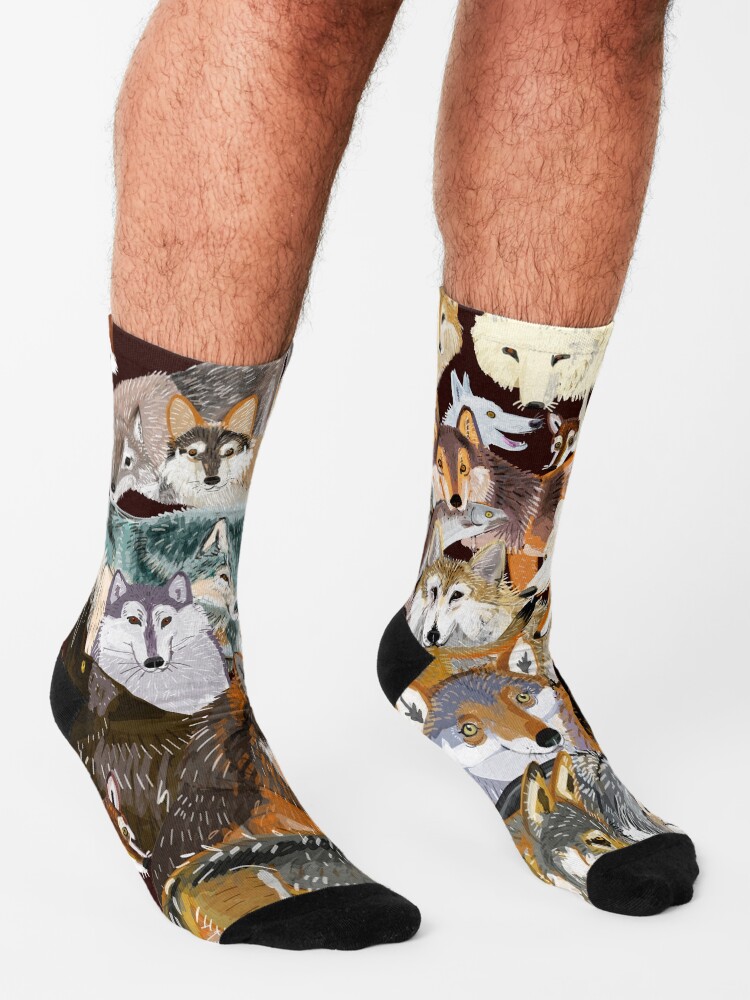 Vista alternativa de Calcetines Wolves o´clock (Time to Wolf)
