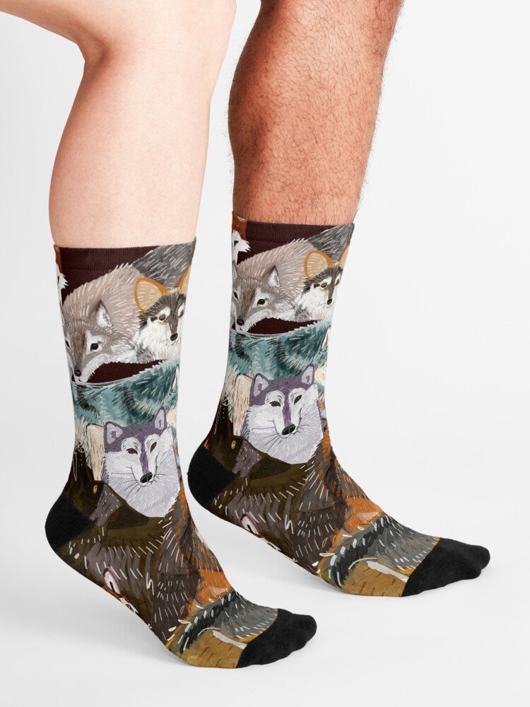 Vista alternativa de Calcetines Wolves o´clock (Time to Wolf)