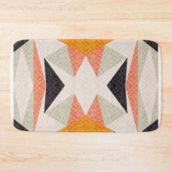 Item preview, Faux-Textured Mid Mod Geo Yellow designed and sold by susycosta.