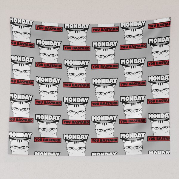 Item preview, CAT - MONDAY YOU BASTARD designed and sold by Byfab.