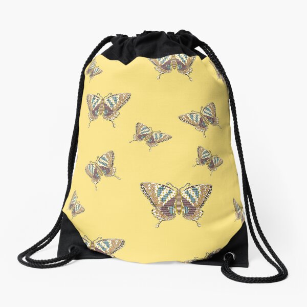Aztec Swallowtail Drawstring Bag