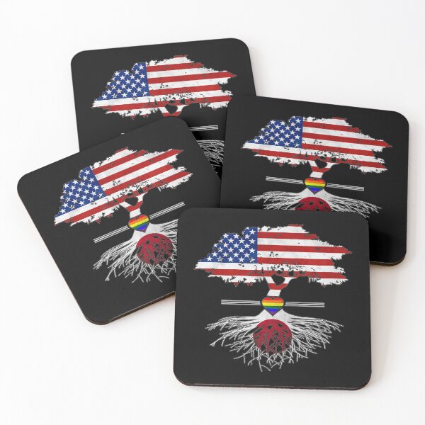 Item preview, American Grown Japanese Roots Gay Heart LGBT Pride designed and sold by Patrick Hiller.