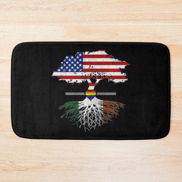 Item preview, American Grown Irish Roots Gay Heart LGBT Pride designed and sold by Patrick Hiller.