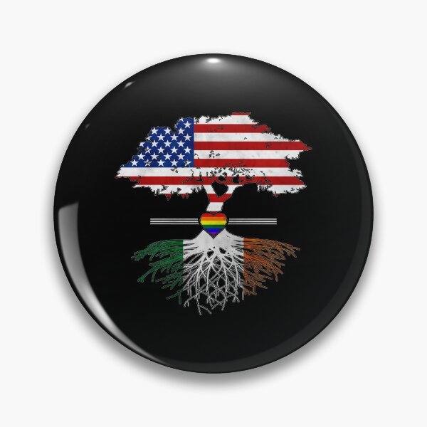 Item preview, American Grown Irish Roots Gay Heart LGBT Pride designed and sold by Patrick Hiller.