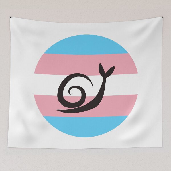 Item preview, Trans Minimalist Pride Snail Logo designed and sold by PrideSnails.