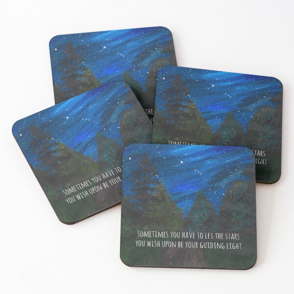 Item preview, Sometimes You Have To Let the Stars You WIsh Upon Be Your Guiding Light Forest and Starry Night designed and sold by Kristen Glanzmann.