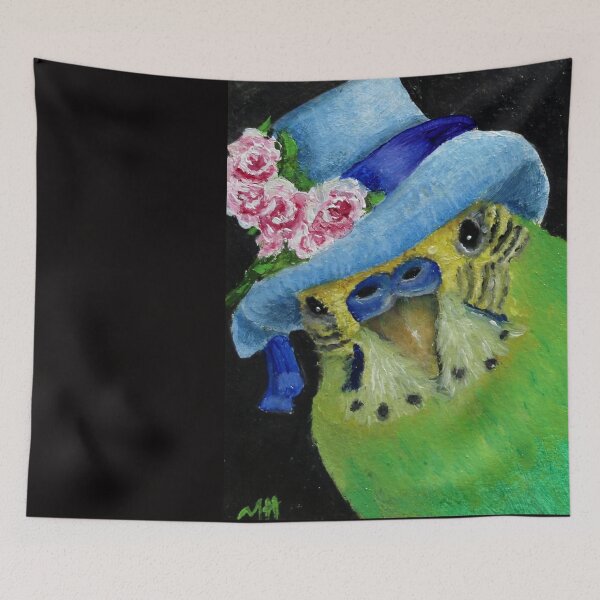 Item preview, Parakeet Hat Parade #8 Millicent designed and sold by mary hughes.