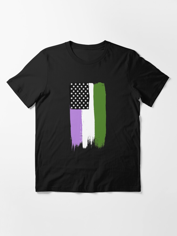 Alternate view of Genderqueer Pride Stars and Stripes Essential T-Shirt