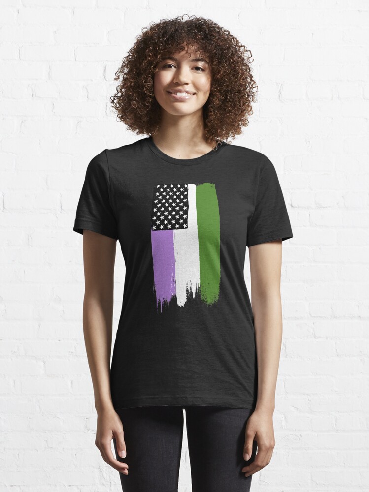 Alternate view of Genderqueer Pride Stars and Stripes Essential T-Shirt