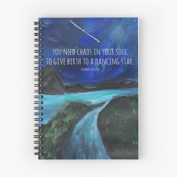 Item preview, You Need Chaos in Your Soul to Give Birth to a Dancing Star Nietzsche Quote Painting designed and sold by Kristen Glanzmann.